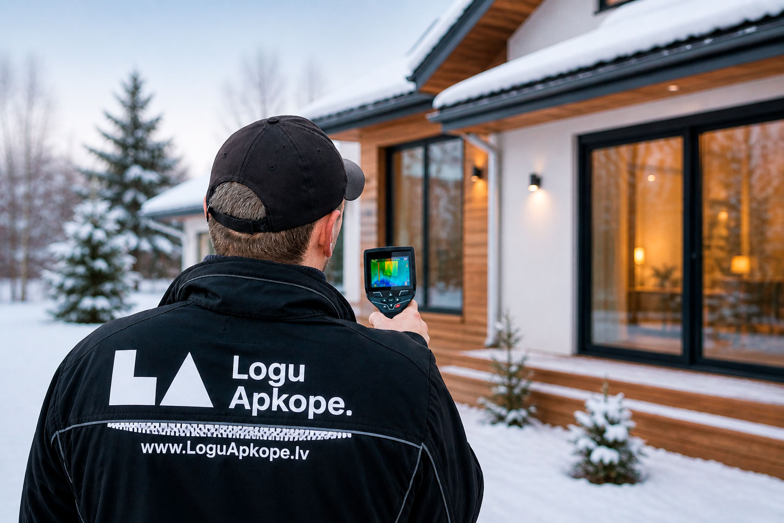 Termokameras pārbaude logam Rīgā — siltuma zudumu diagnostika, aukstuma tilti, mitruma vietas PVC un koka logos, SIA Logu Apkope